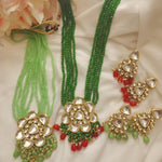 Aashwi kundan beaded necklace set