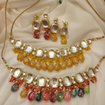 Aanshi kundan choker necklace set