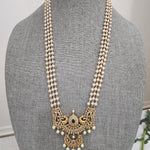 Beaded goldplated statement necklace set