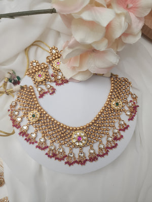 Gomathi statement fusion Necklace set