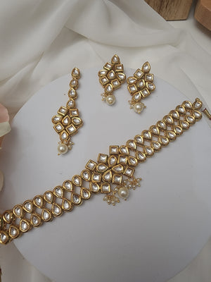 Aashwi kundan meenakari necklace set