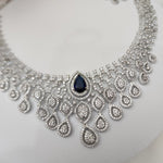 Aria sivertone CZ necklace set
