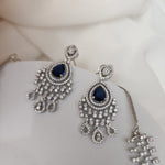 Aria sivertone CZ necklace set