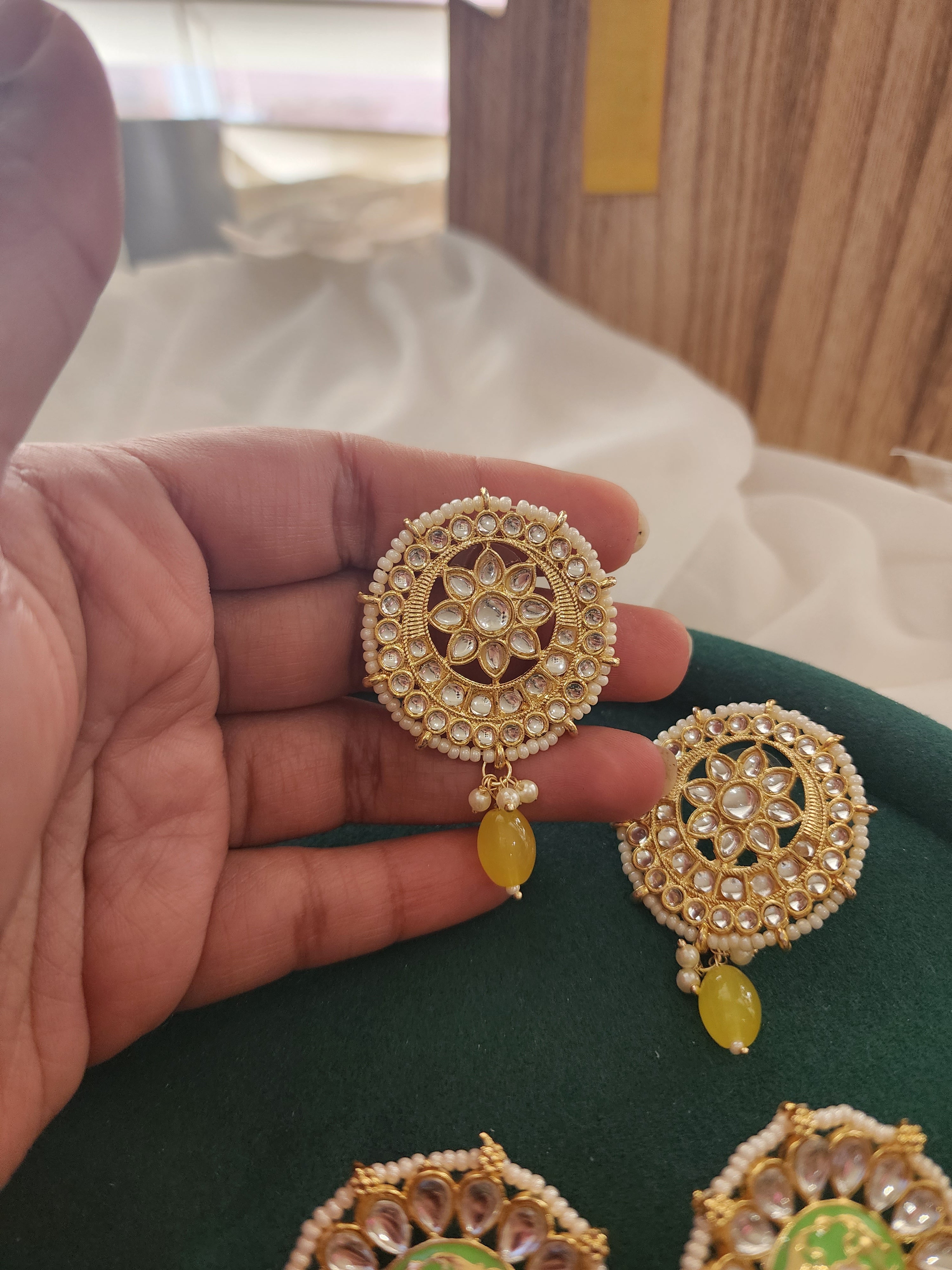 Meenakari stud earrings