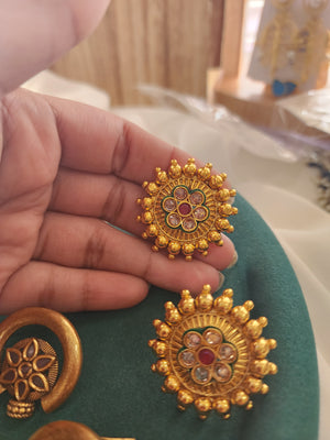 Meenakari stud earrings