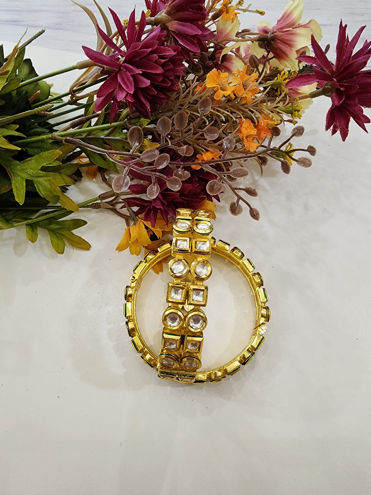 Kundan gold plated bangles