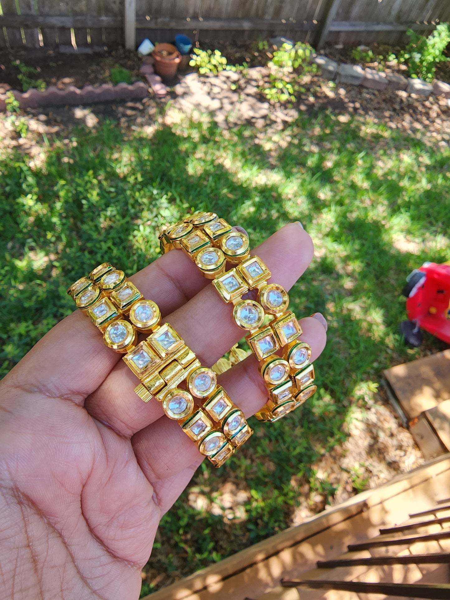 Kundan gold plated bangles
