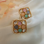 Ambu pachi kundan earrings