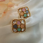 Ambu pachi kundan earrings