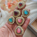 Aksha polki kundan earrings