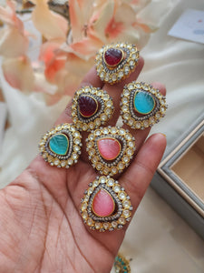 Aksha polki kundan earrings
