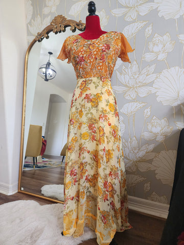 Yellow Georgette dress