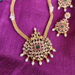 Aarvi goldplated contemporary hasli Necklace set