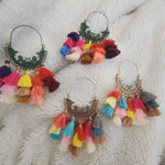 Tassel hoop earrings