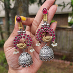 Aastha dualtone jhumka earrings