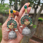 Aastha dualtone jhumka earrings