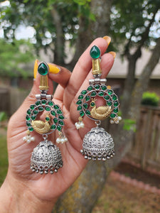 Aastha dualtone jhumka earrings