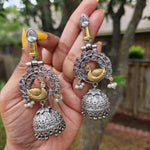 Aastha dualtone jhumka earrings