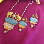 Lanci dualtone statement necklace set