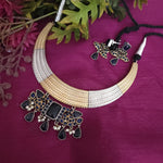 Alicia dualtone hasli necklace set