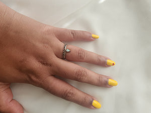 925 silver cresent moon adjustable Ring