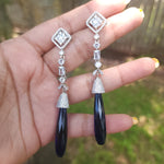 Peacock CZ earrings