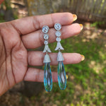 Peacock CZ earrings