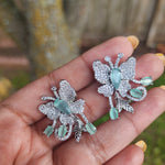 Butterfly CZ earrings