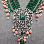 Victorian polki necklace with earrings