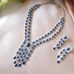 Natasha 2 layer cz necklace set