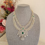 Vinnathi CZ 2 layer diamond replica necklace set