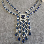 Natasha 2 layer cz necklace set