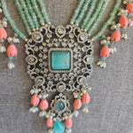 Victorian polki necklace with earrings