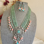 Victorian polki necklace with earrings