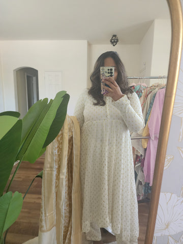 Aparajitha white cotton dress
