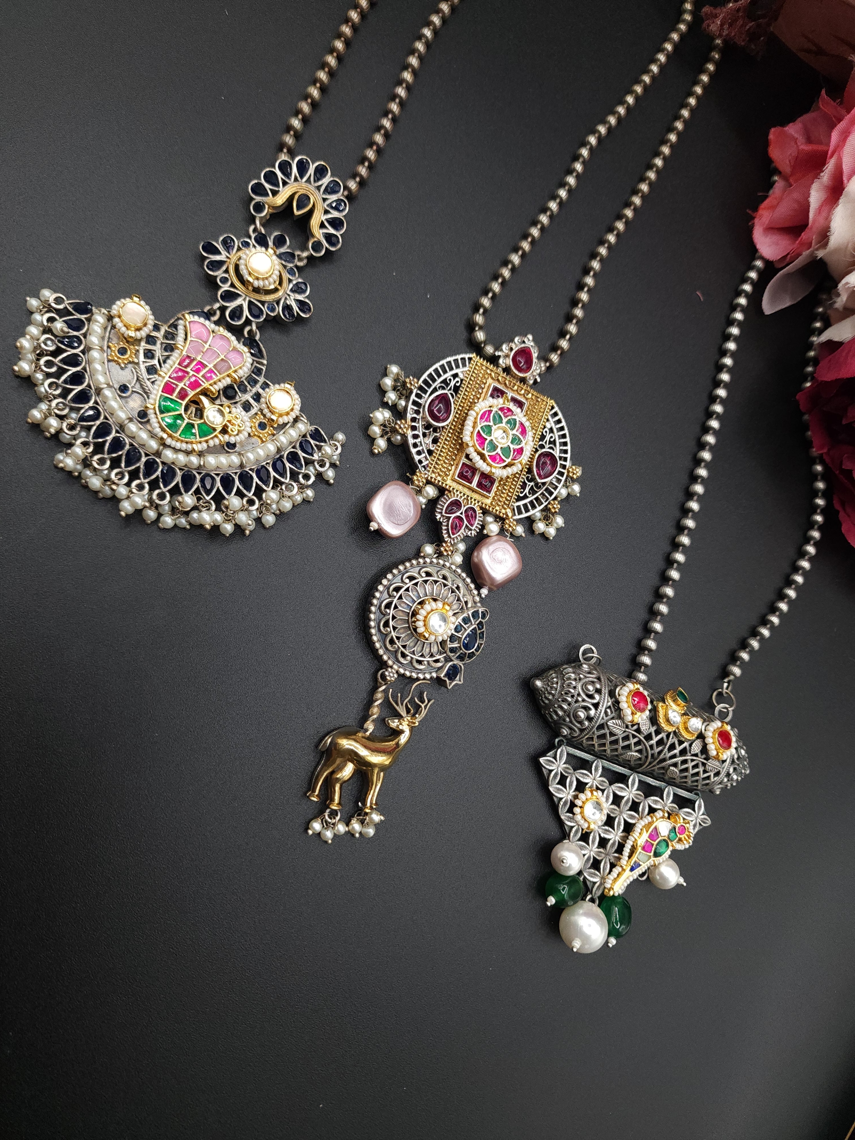 Aanshi fusion pendant necklace