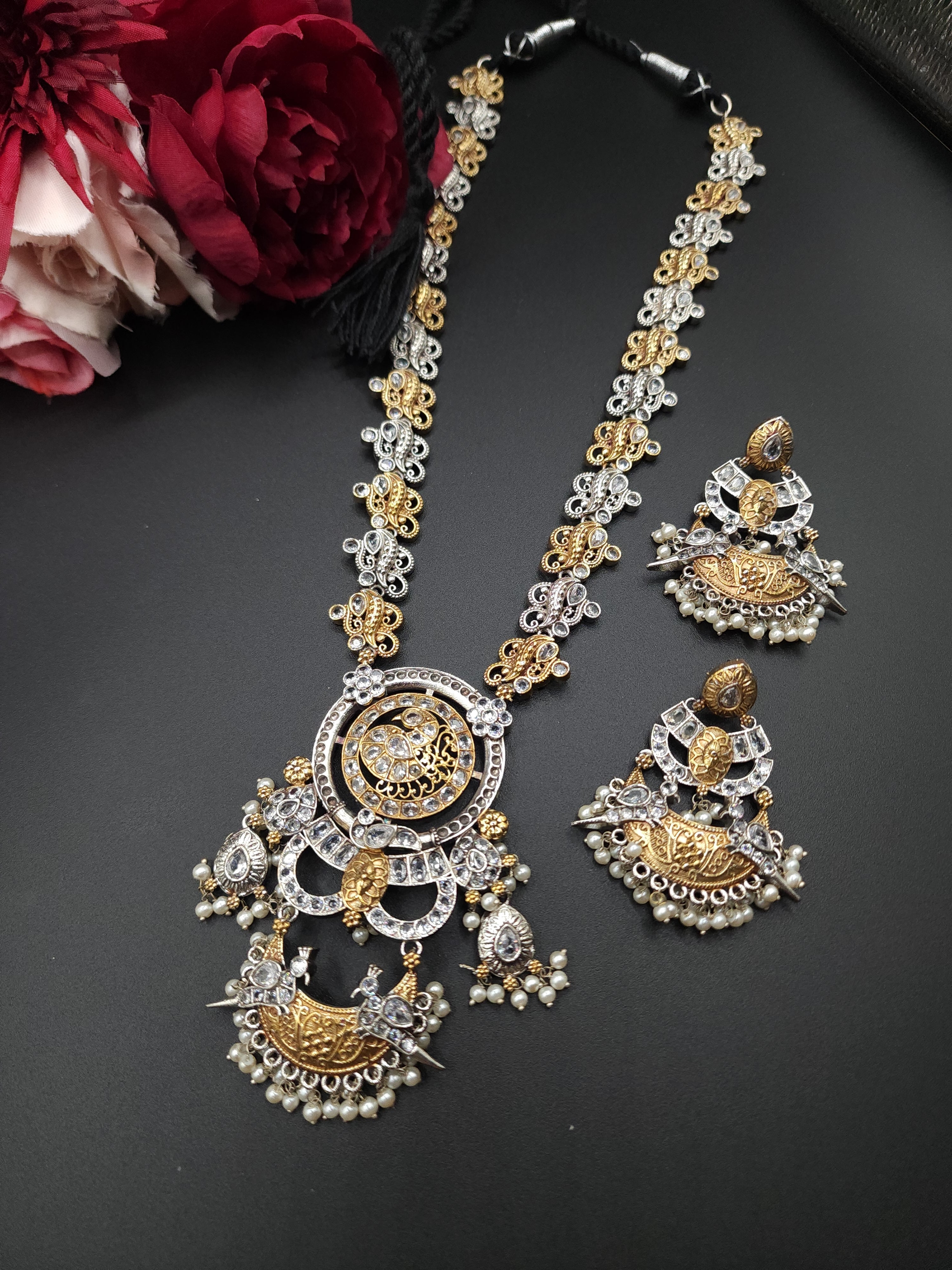 Aarna dualtone handmade necklace set