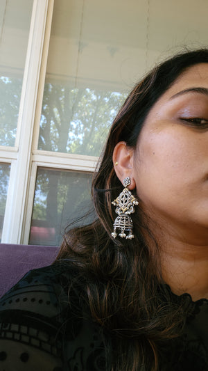 Aastha dualtone jhumka earrings