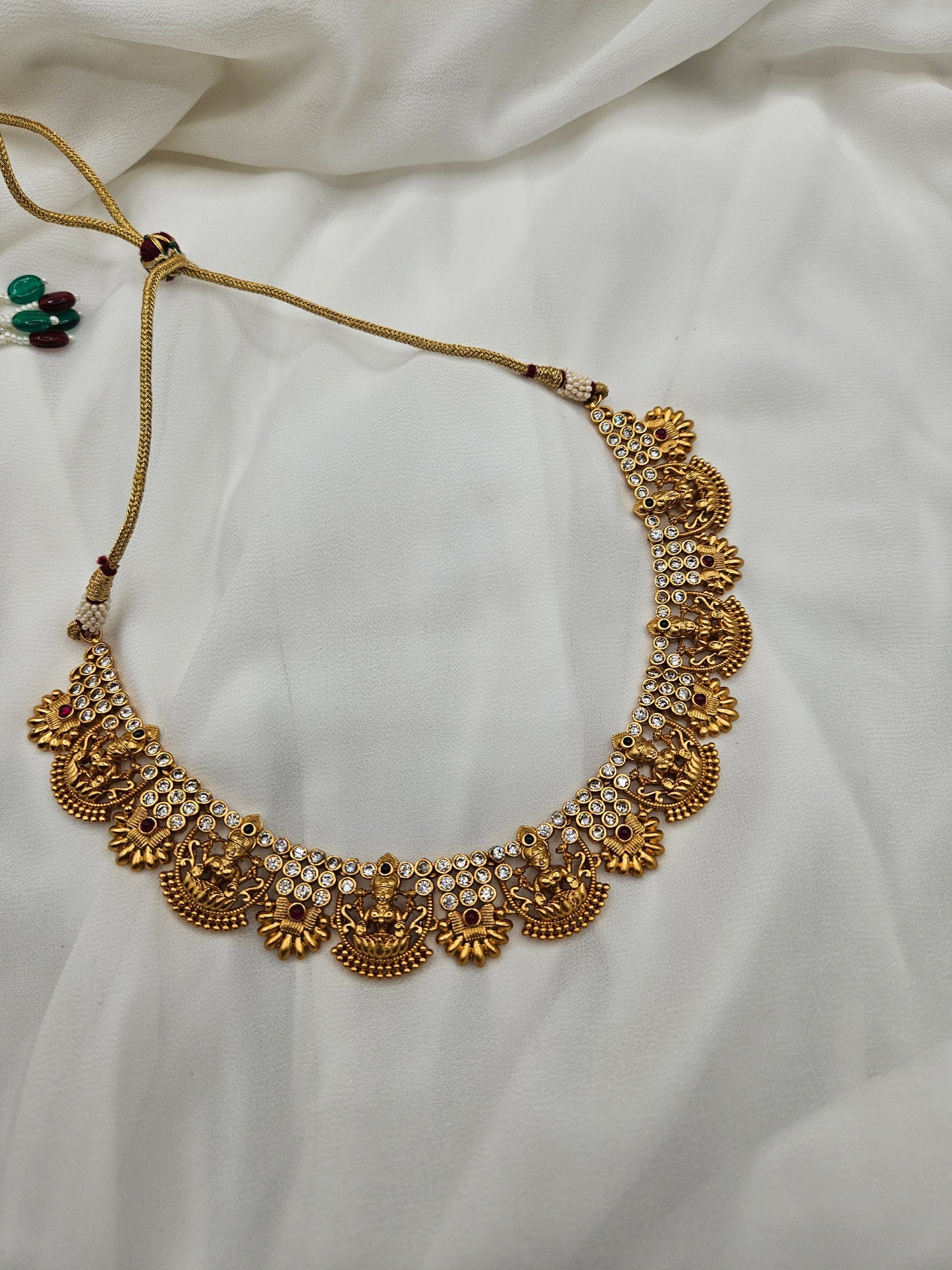 Bhani goldplated statement choker necklace set
