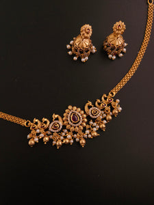 Bhani goldplated statement choker necklace set