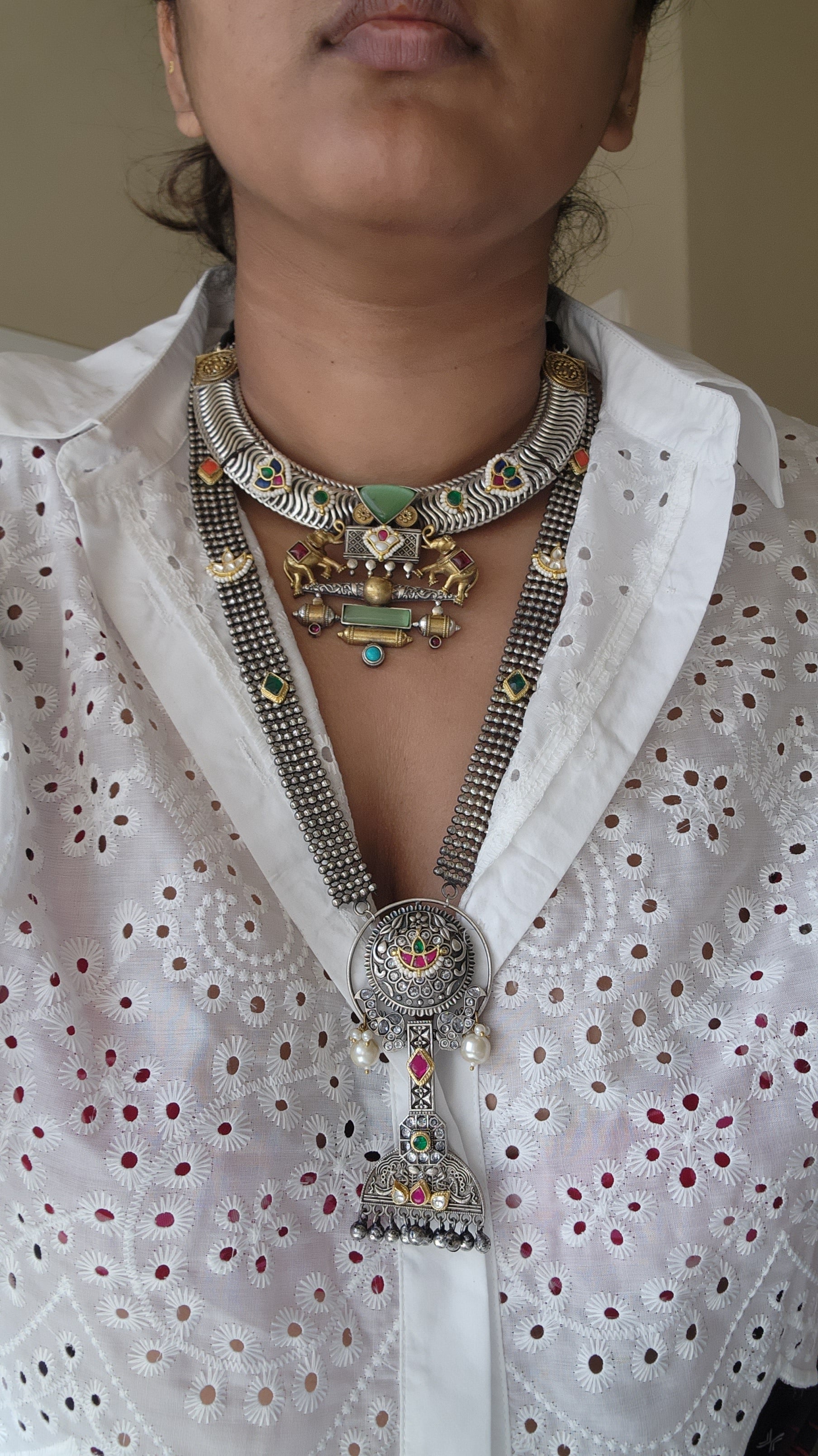 Maria fusion pendant necklace set