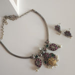 Achyutha Kemp Dualtone necklace set