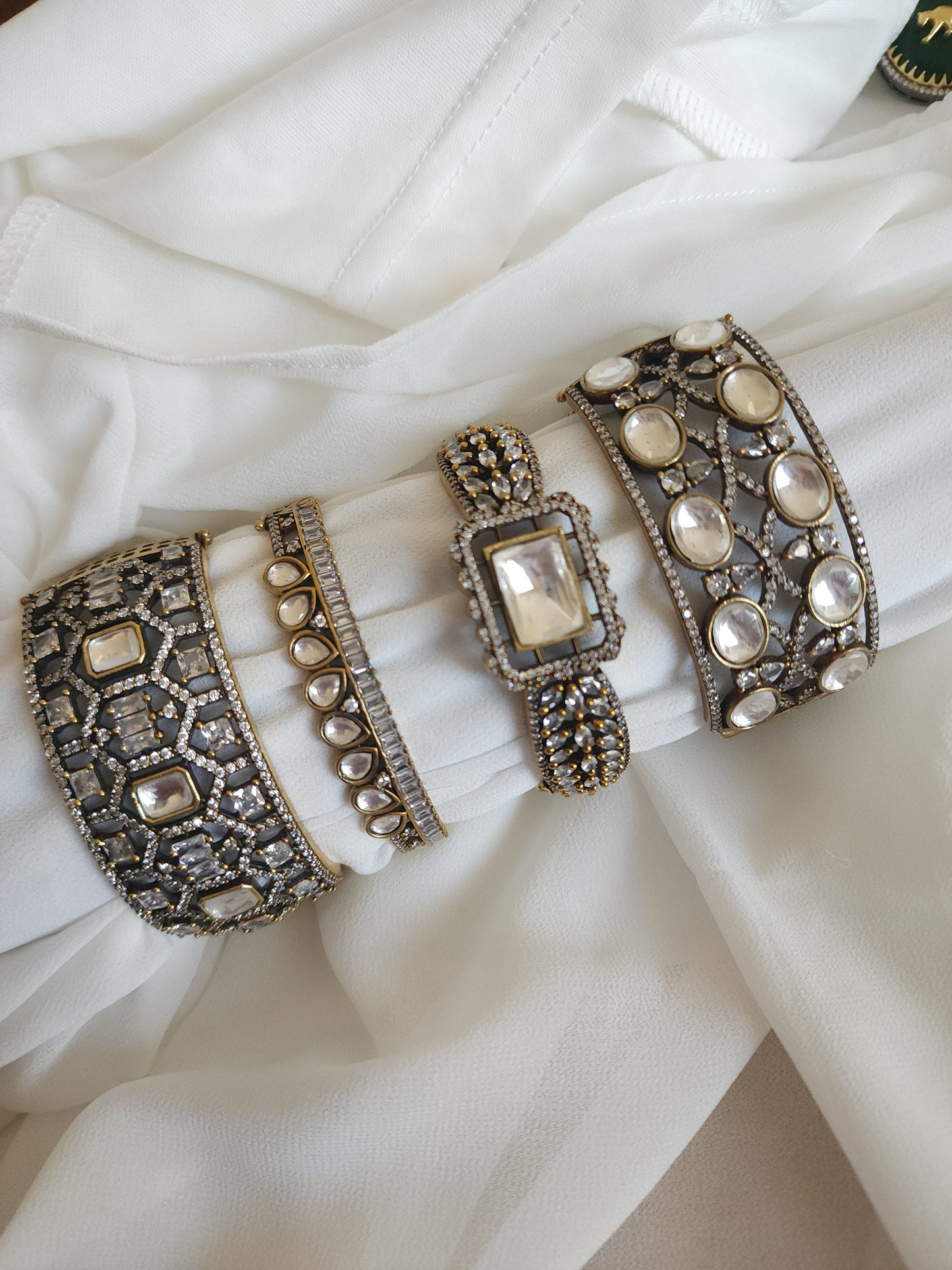 Victorian polki antique bracelets /bangles