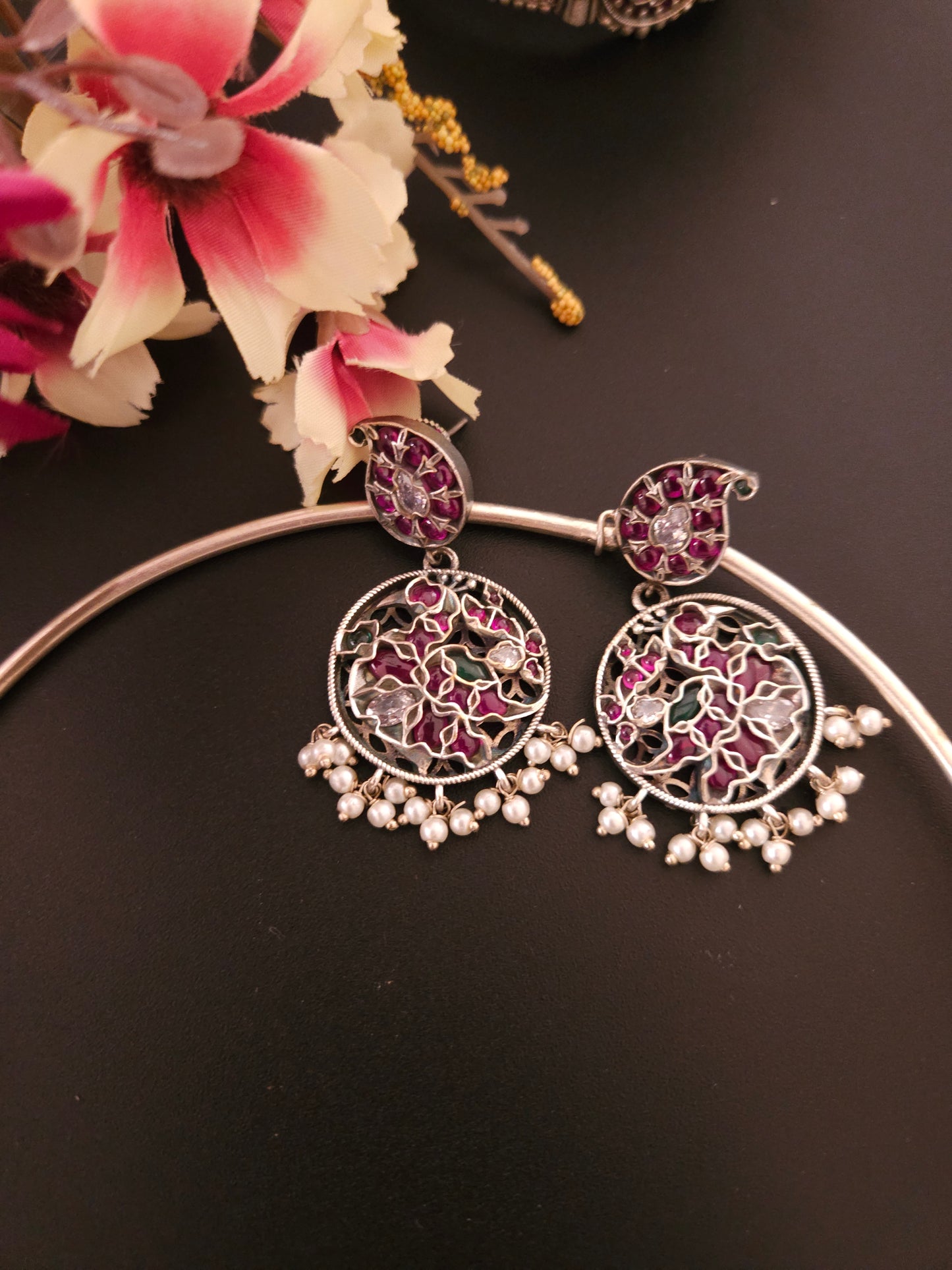Achyutha Kemp hasli necklace set