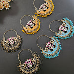 Aaria meenakari hoop earrings