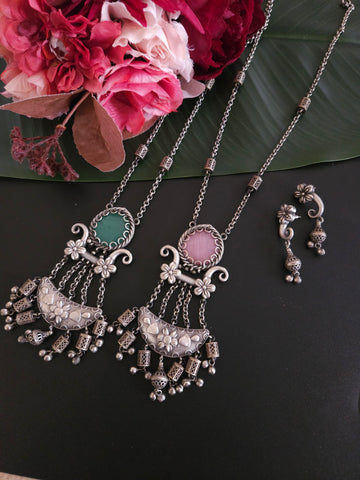 Aanshi fusion pendant necklace set