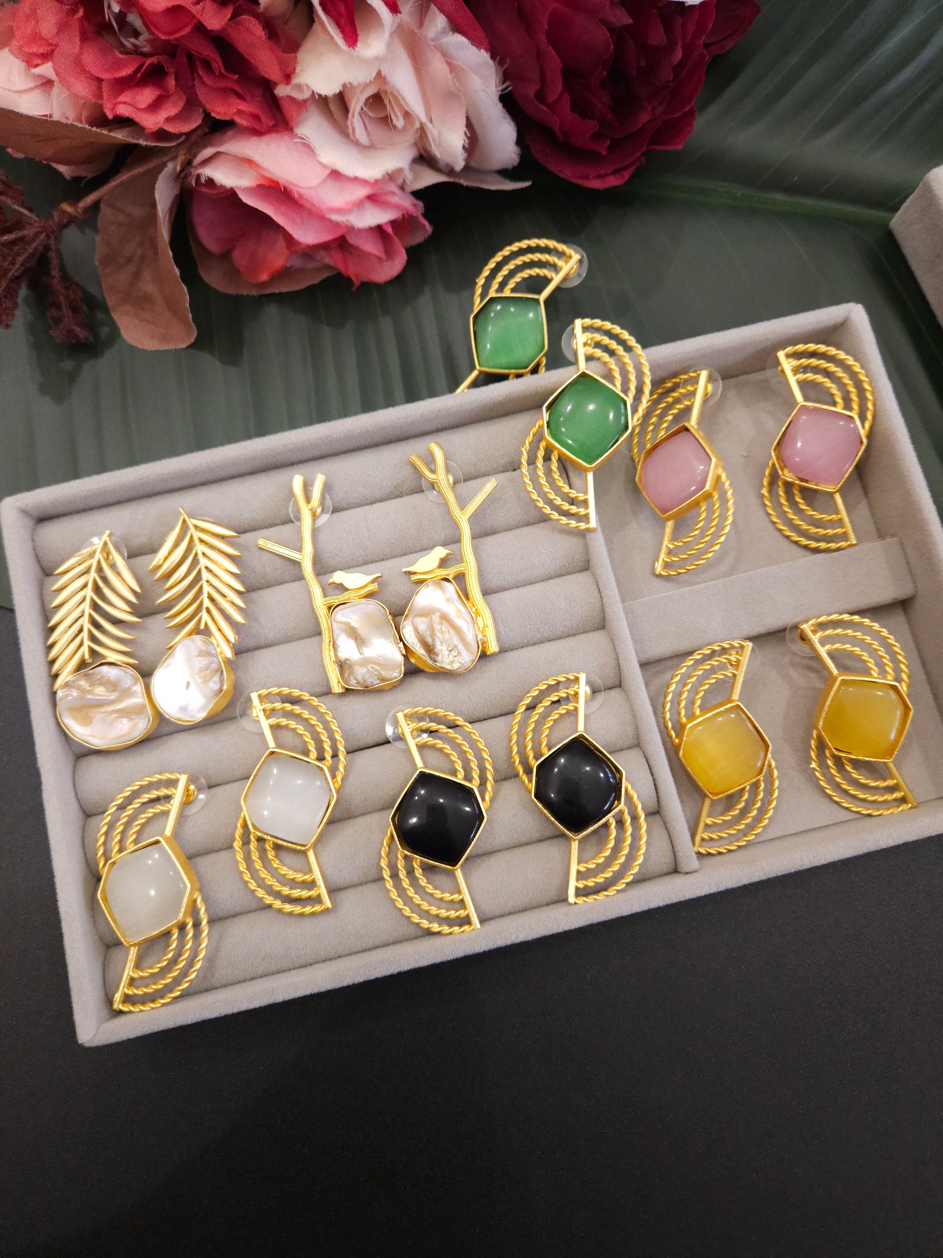 Contemporary earrings collection