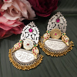 925 silver polish fusion jhumka earrings
