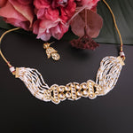 Aanshi kundan choker necklace set