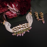 Aanshi kundan choker necklace set